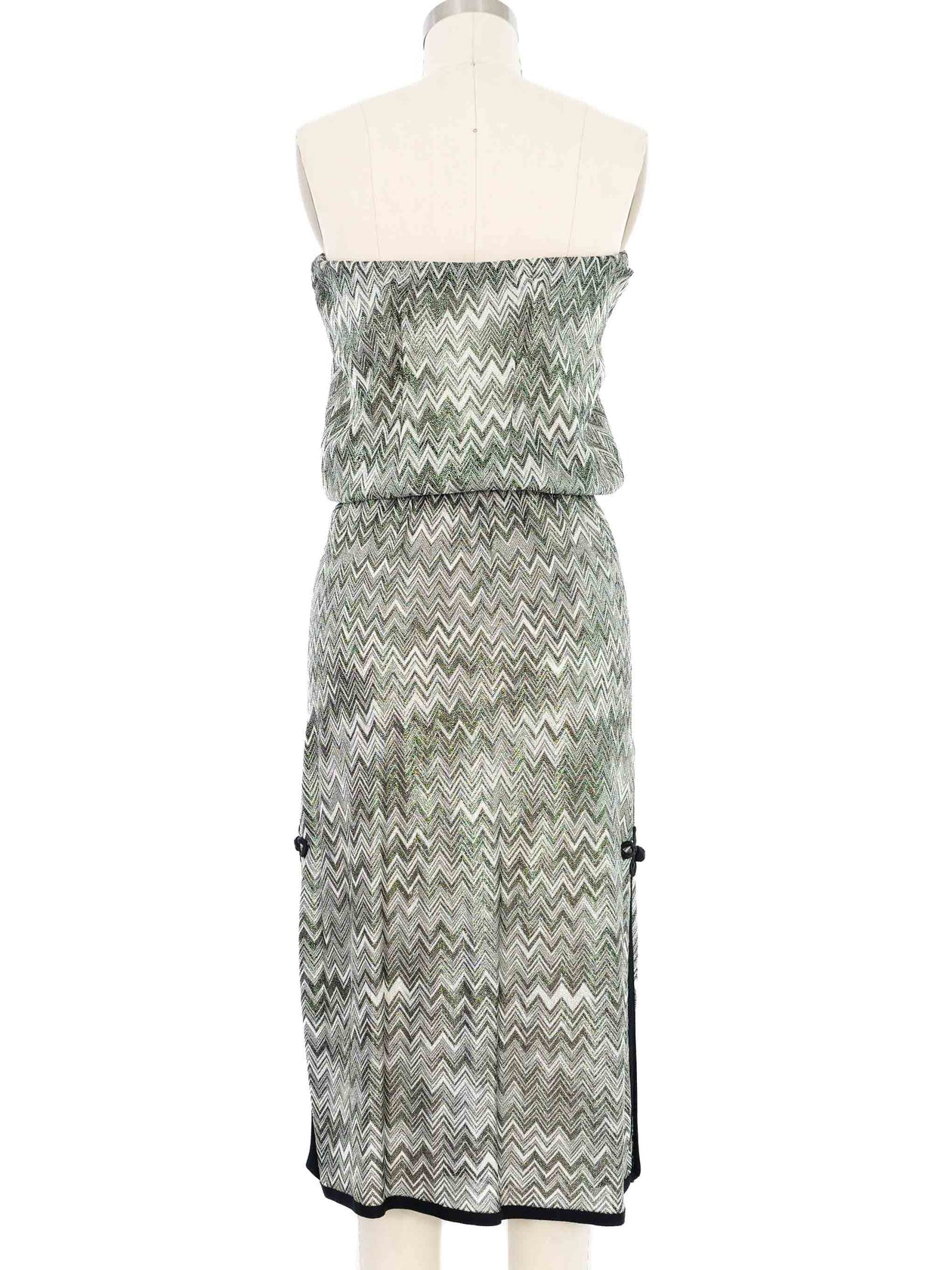 Missoni Metallic Chevron Strapless Dress