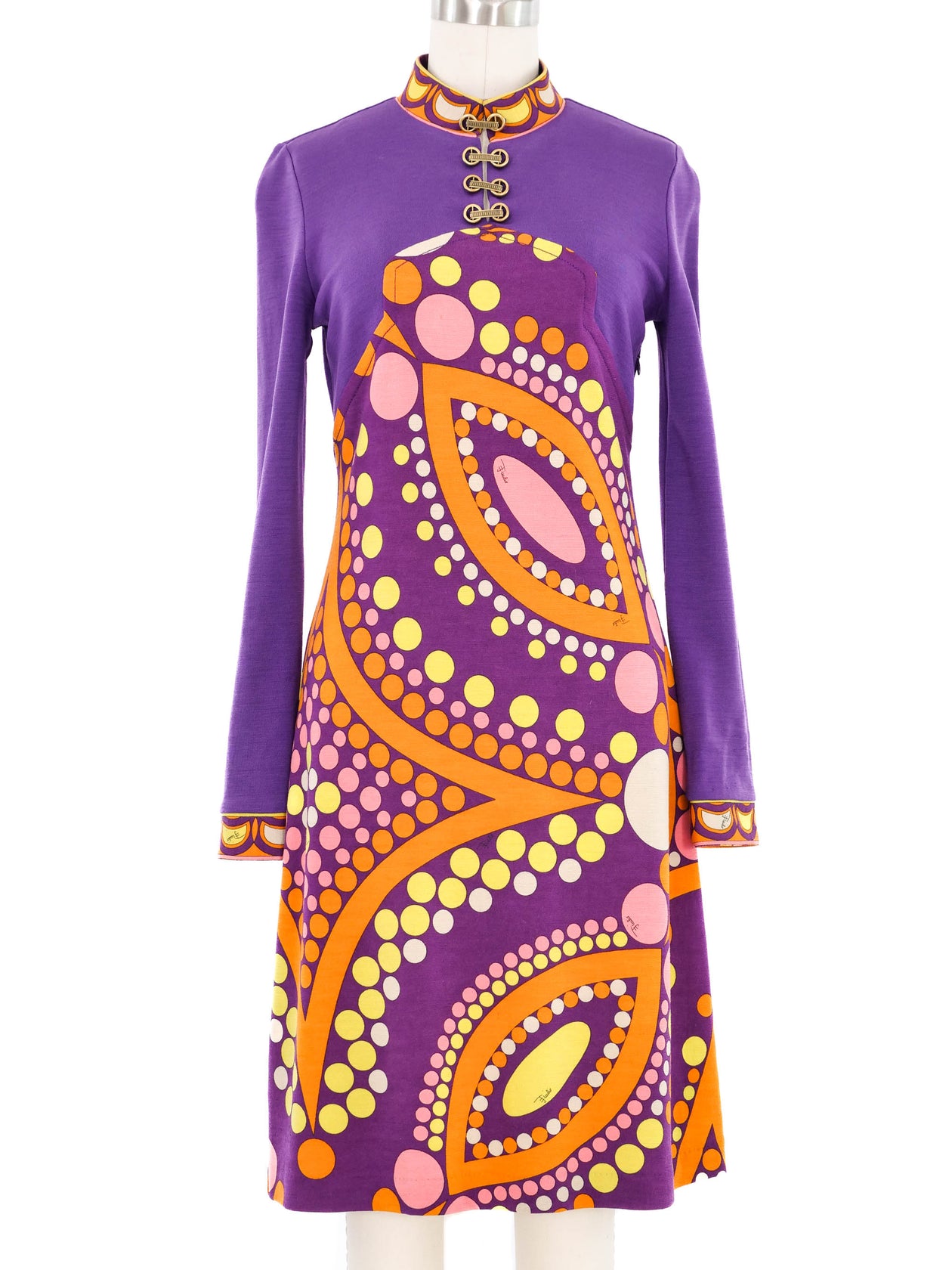 Emilio Pucci Contrast Print Jersey Dress