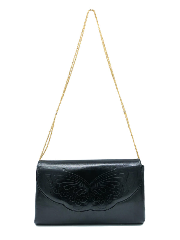 Hanae Mori Butterfly Embossed Convertible Clutch Accessory arcadeshops.com