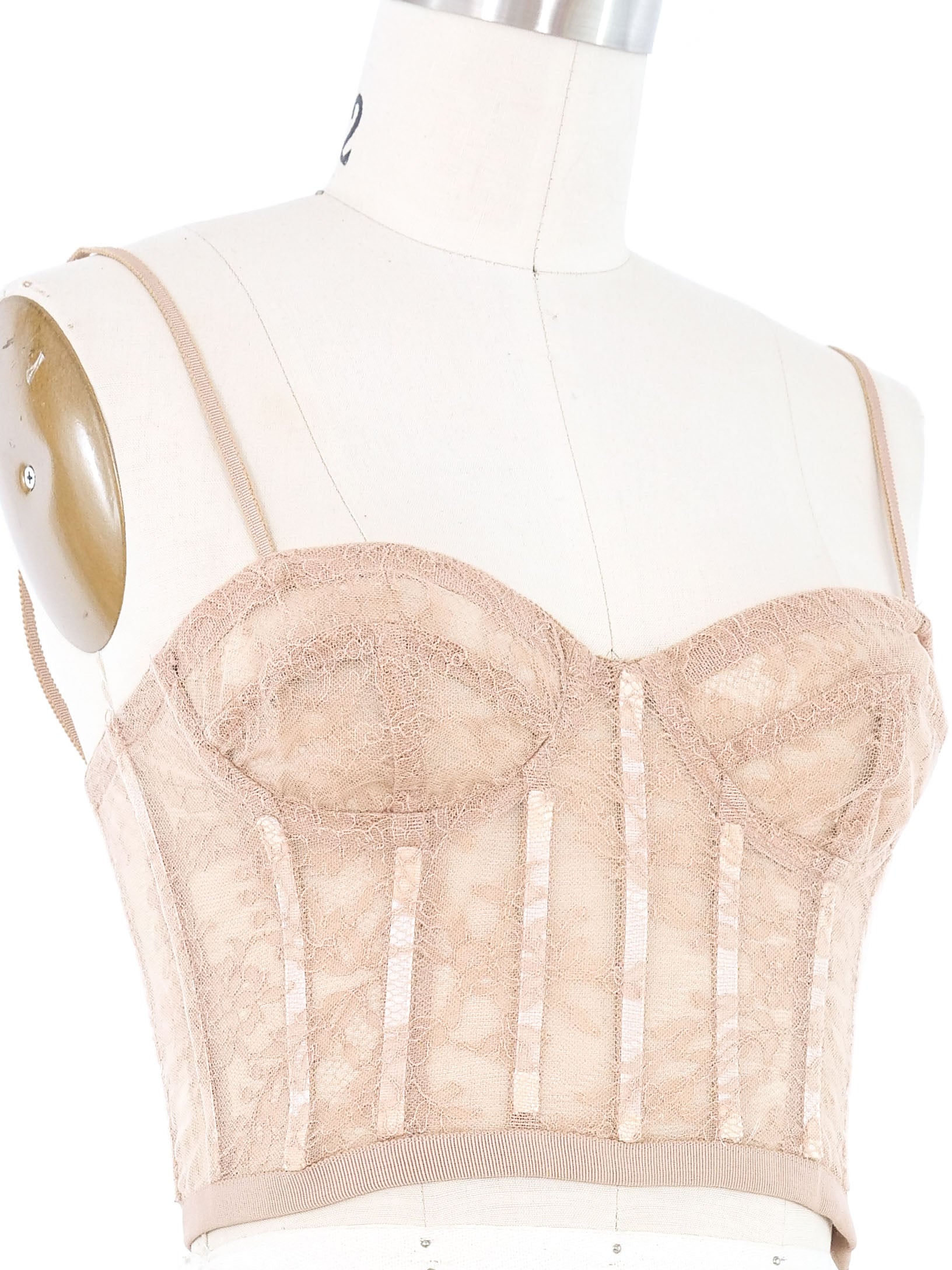 nude vintage Bustier ※５月末までの出品 2018 Gucci Nude Lace Bustier