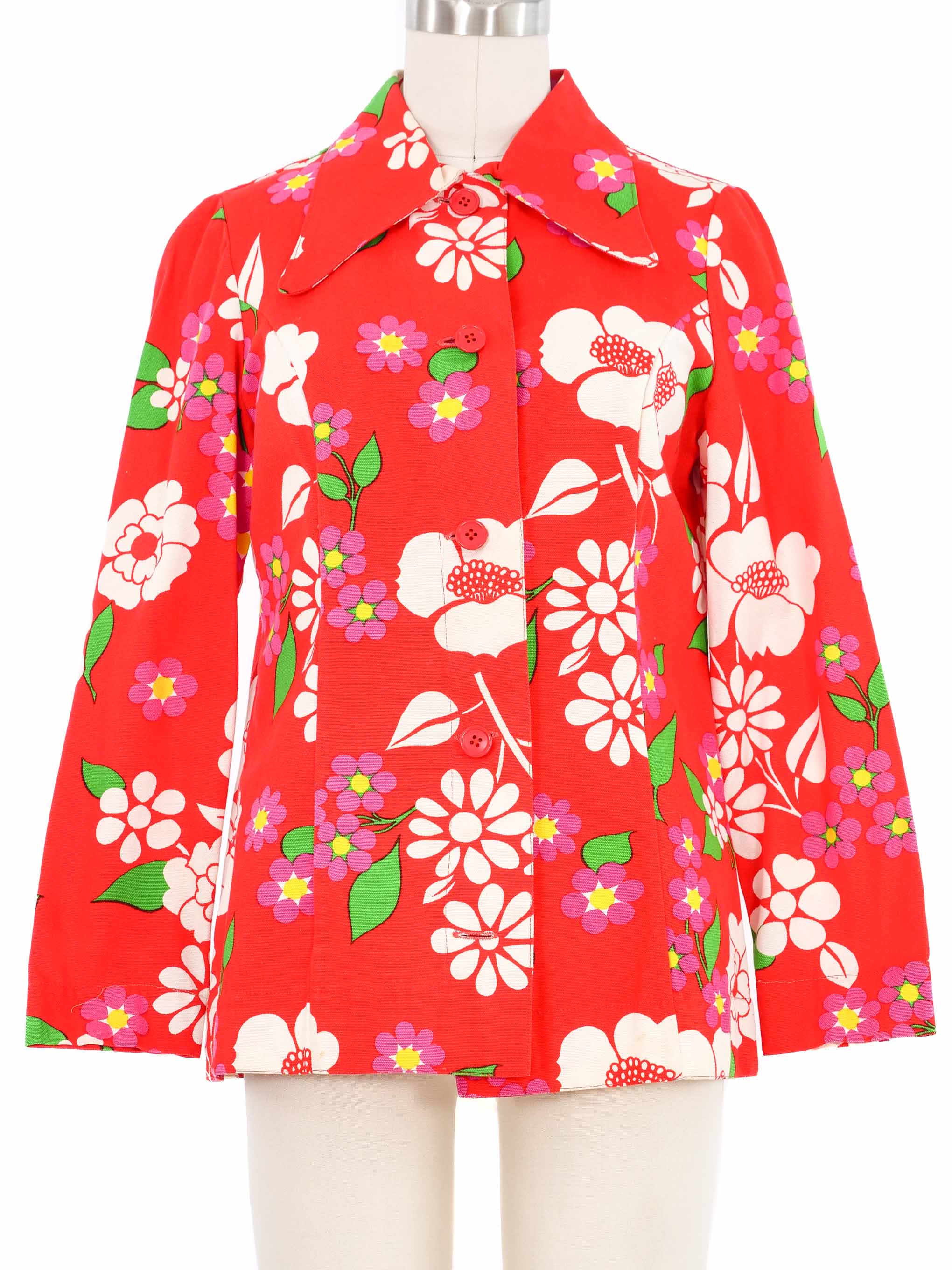 トップス 1970's LANVIN flower print blouse Vintage Lanvin Bright Flower Print Jersey Knit Blouse 70s - Etsy