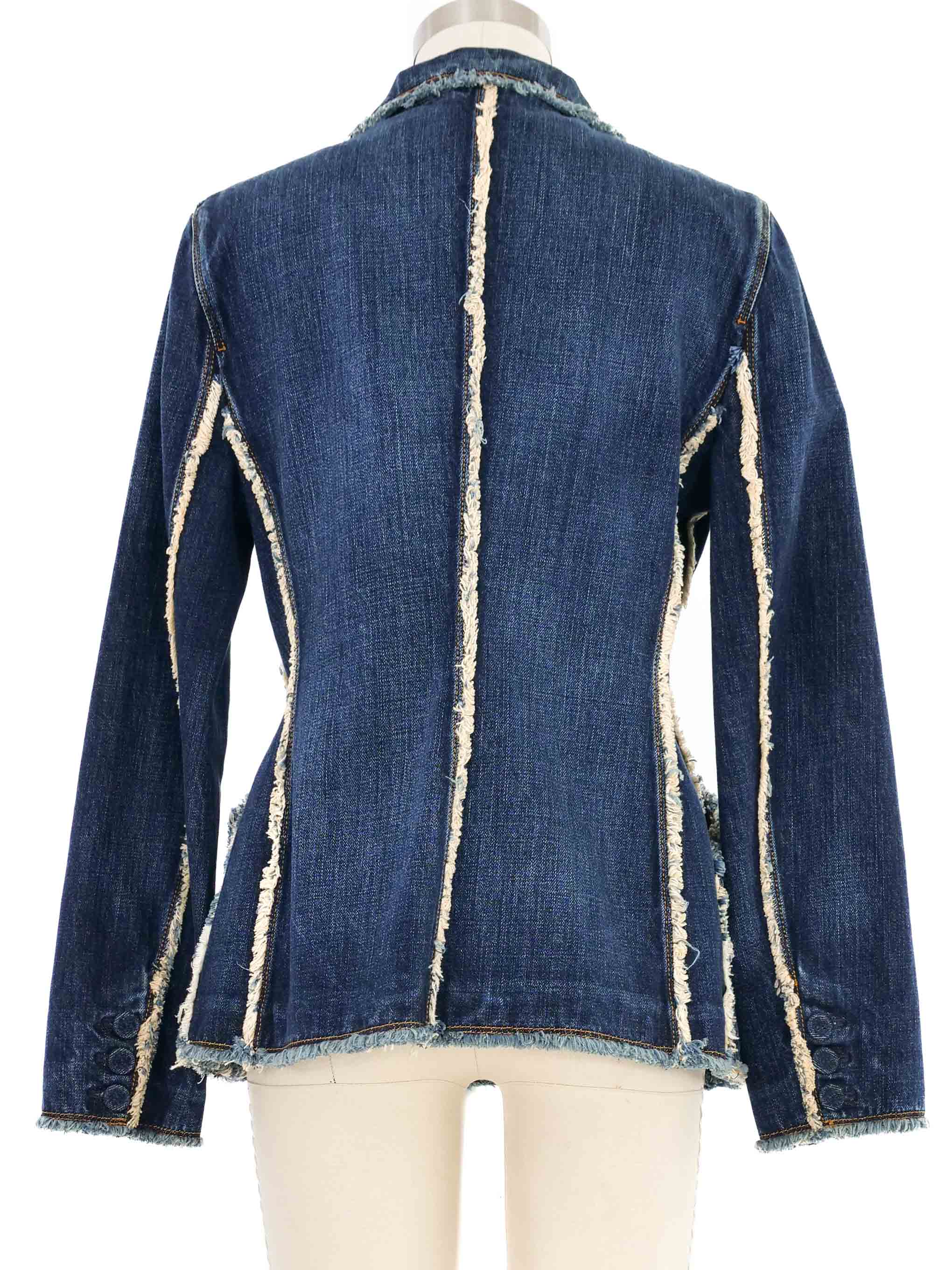 Christian Dior Raw Edge Denim Bar Jacket