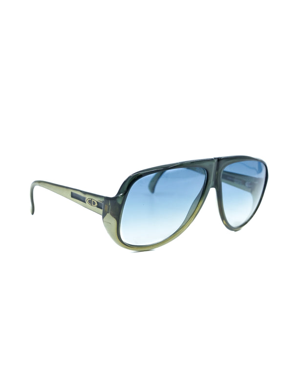 Christian Dior Dark Green Aviator Sunglasses Accessory arcadeshops.com