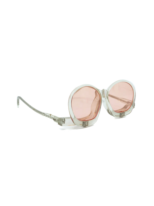 1960s Rose Tinted Flip Lens Sunglasses Accessory arcadeshops.com