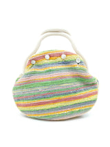 1970s Woven Pastel Handle Bag Accessory arcadeshops.com