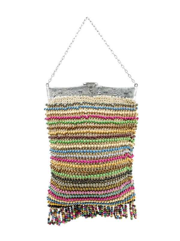 Beaded Crochet Tassel Handbag Accessory arcadeshops.com