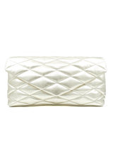 2021 Saint Laurent Sade Metallic Quilted Clutch Accessory arcadeshops.com