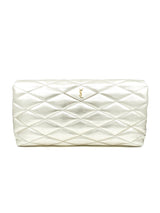 2021 Saint Laurent Sade Metallic Quilted Clutch Accessory arcadeshops.com