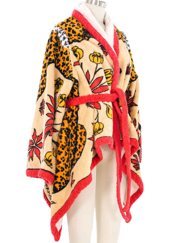 Hermes Printed Leopard Terry Cloth Robe