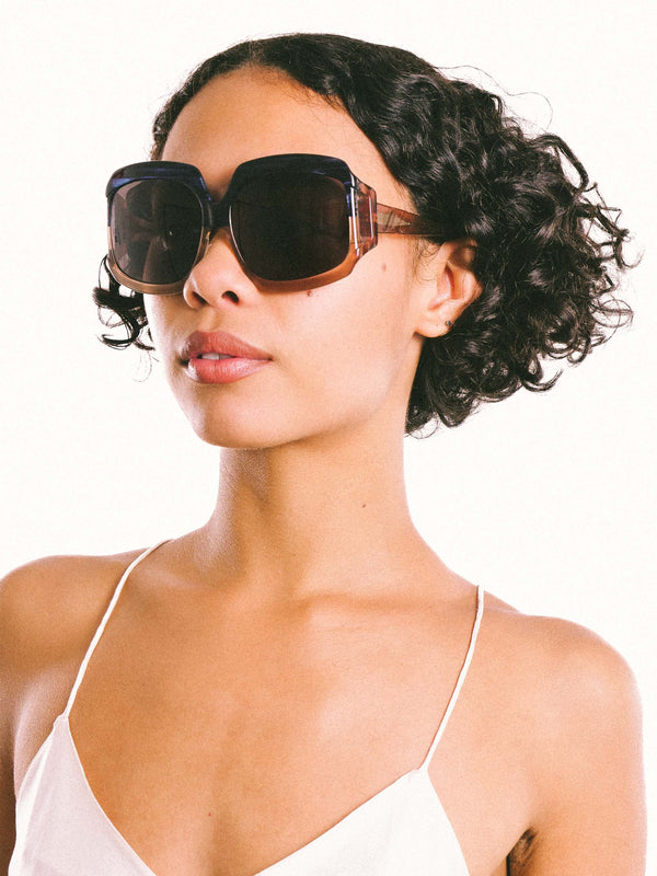 Obsidian Labyrinth Oversized Two Tone Sunglasses Accessory arcadeshops.com
