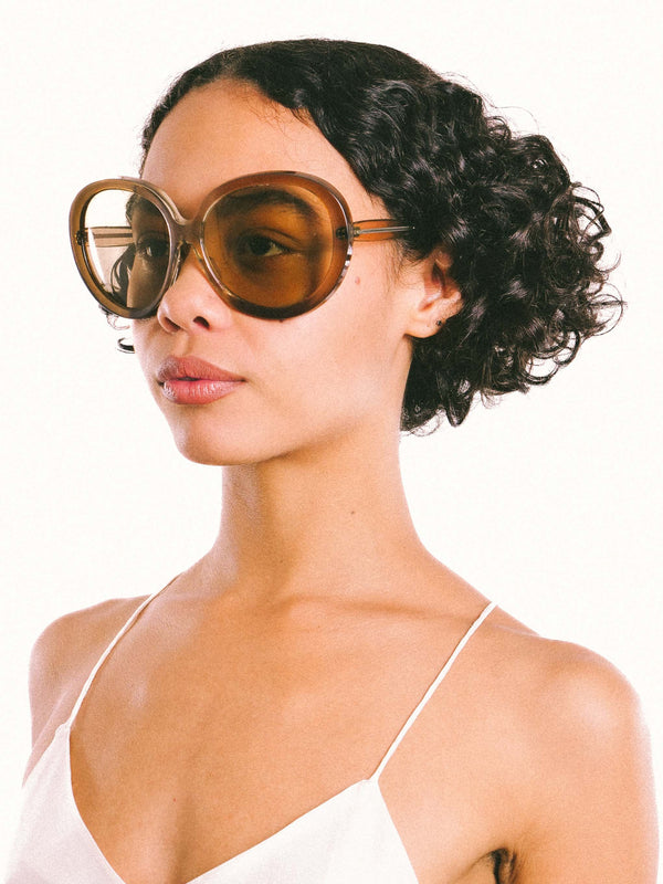 Oversized Translucent Smoke Sunglasses Accessory arcadeshops.com