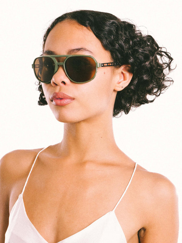 1960s Green Aviator Sunglasses Accessory arcadeshops.com