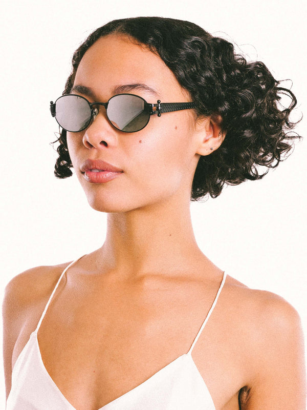 Jean Paul Gaultier Matte Black Industrial Sunglasses Accessory arcadeshops.com