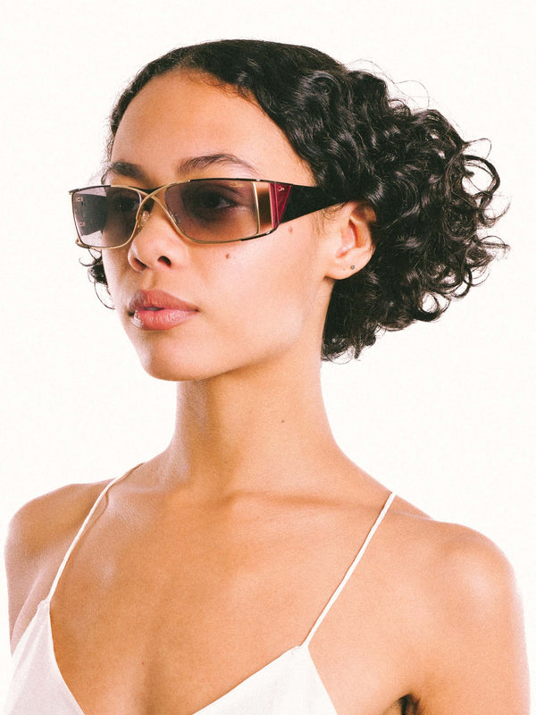 Cazal Cutout Rectangular Shield Sunglasses Accessory arcadeshops.com