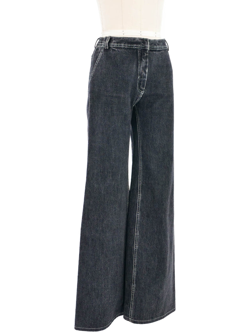 Balenciaga Wide Leg Jeans Bottom arcadeshops.com