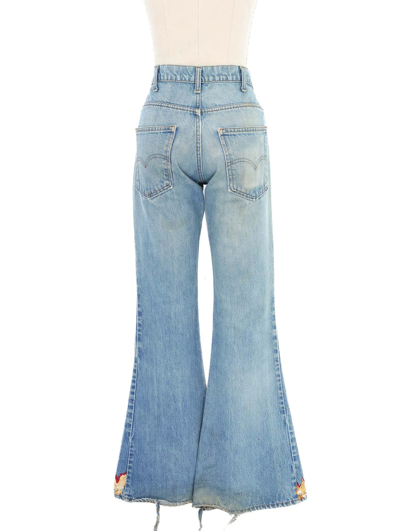 Jimi Hendrix Hand Painted Levis Bottom arcadeshops.com