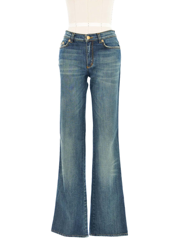 Roberto Cavalli Crystal Pocket Jeans Bottom arcadeshops.com