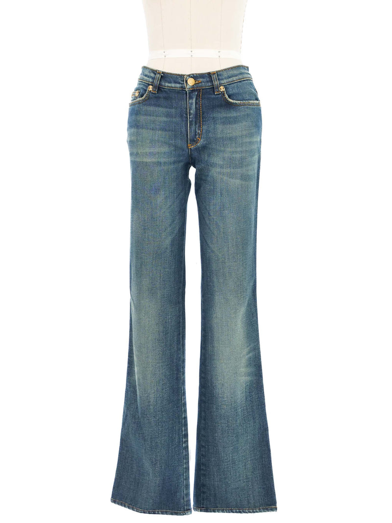 Roberto Cavalli Crystal Pocket Jeans Bottom arcadeshops.com