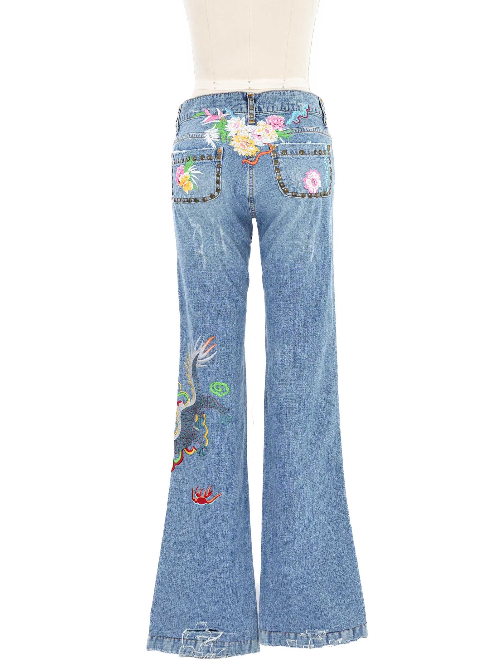 2006 Dolce & Gabbana Dragon Embroidered Jeans