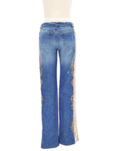 Roberto Cavalli Embroidered Jeans Bottom arcadeshops.com