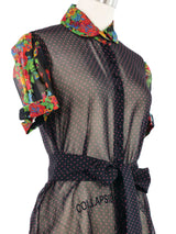 Edeltrud Hofmann Polka Dot Chiffon Blouse Top arcadeshops.com