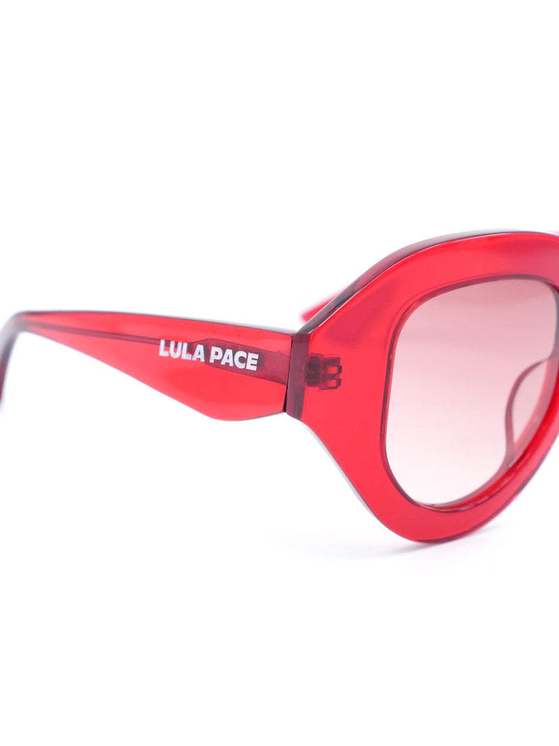 Lula Pace DOT 04 Red Translucent Sunglasses Accessory arcadeshops.com