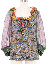 2005 Balenciaga Mixed Paisley Top Top arcadeshops.com