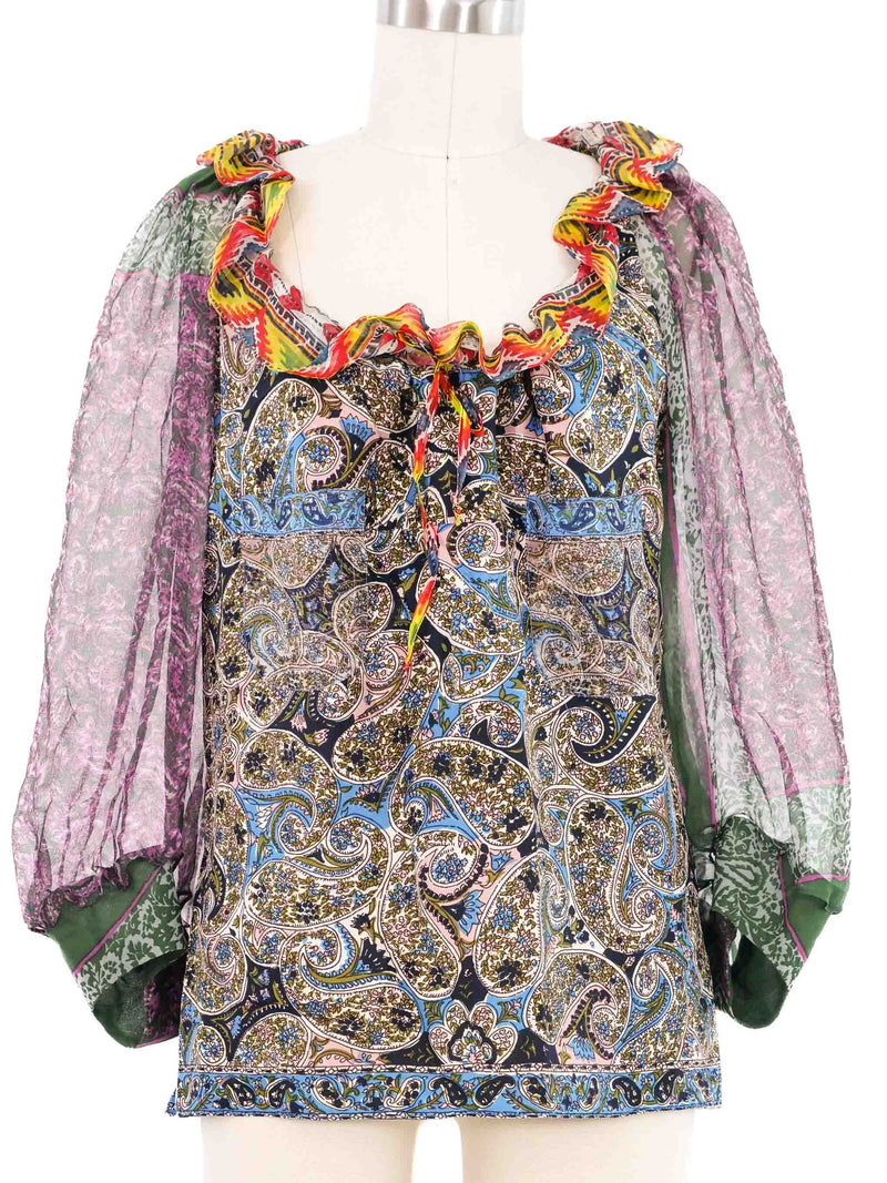 2005 Balenciaga Mixed Paisley Top Top arcadeshops.com