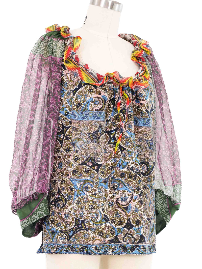 2005 Balenciaga Mixed Paisley Top Top arcadeshops.com