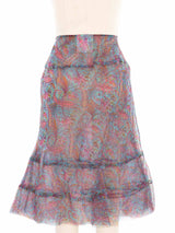 2000 Junya Watanabe Comme des Garcons Paisley Organza Skirt Bottom arcadeshops.com