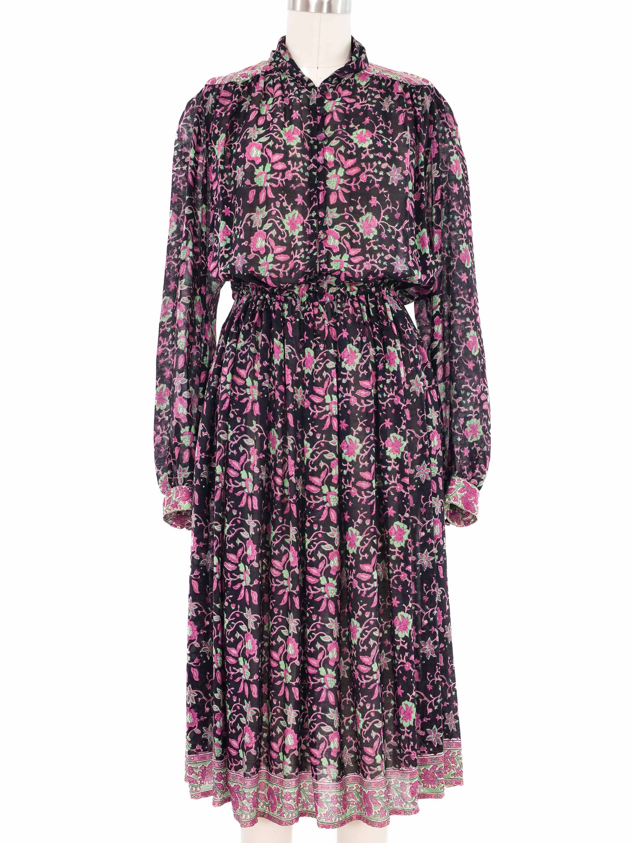 Rusum Sahni Indian Silk Floral Dress