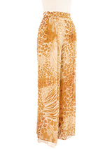 Genny Chiffon Animal Print Trousers Bottom arcadeshops.com