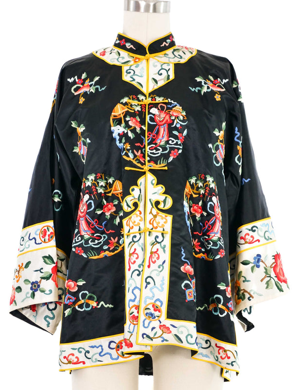 Embroidered Chinese Silk Jacket Jacket arcadeshops.com