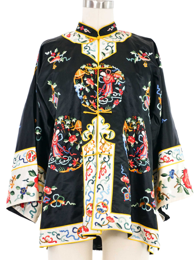 Embroidered Chinese Silk Jacket Jacket arcadeshops.com