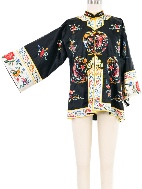 Embroidered Chinese Silk Jacket Jacket arcadeshops.com