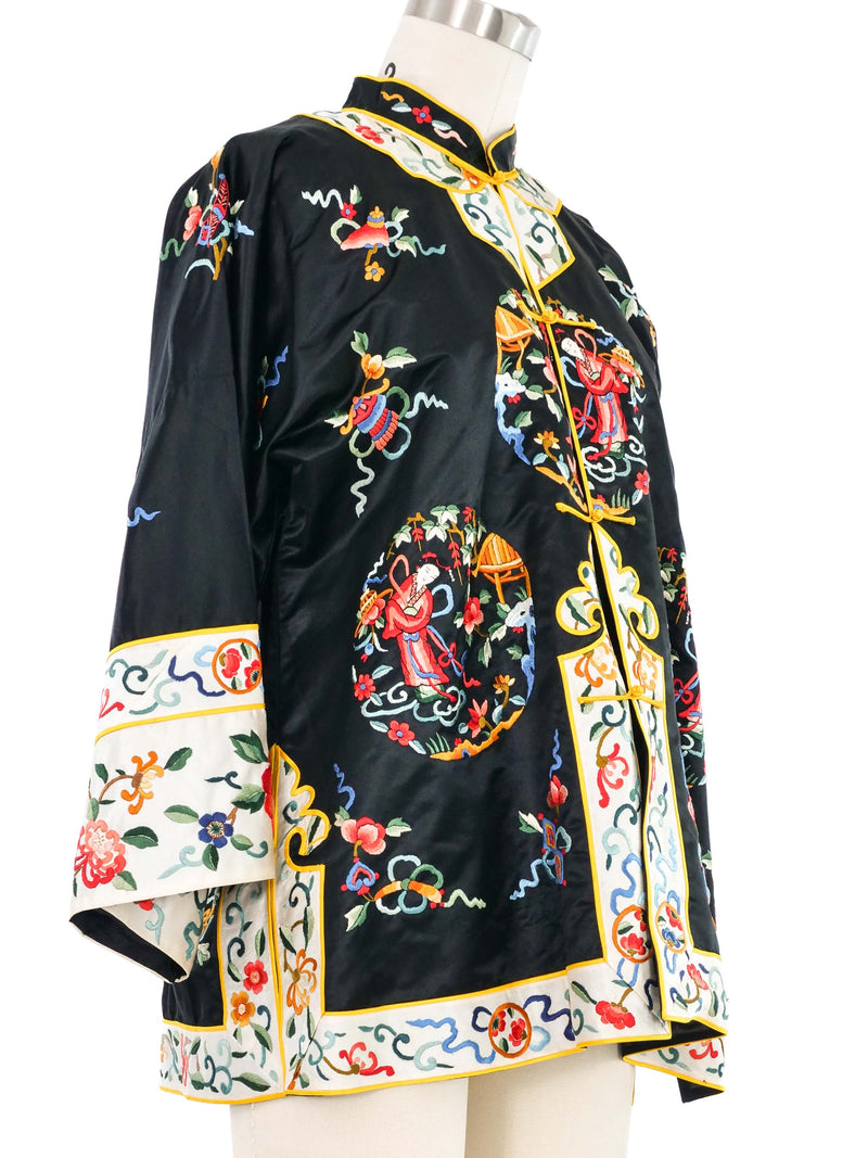Embroidered Chinese Silk Jacket Jacket arcadeshops.com
