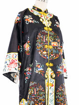 Black Embroidered Satin Chinese Jacket Jacket arcadeshops.com