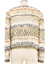 Oleg Cassini Sequin Embellished Crop Jacket Jacket arcadeshops.com