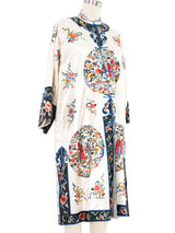 Floral Embroidered Ivory Satin Chinese Jacket Jacket arcadeshops.com