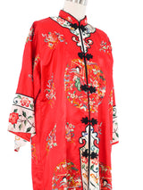 Red Embroidered Satin Chinese Jacket Jacket arcadeshops.com