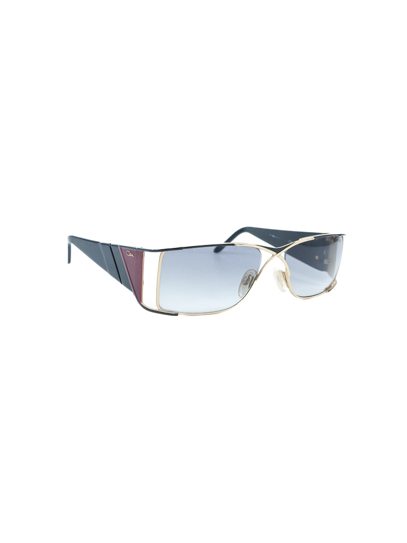 Cazal Cutout Rectangular Shield Sunglasses Accessory arcadeshops.com
