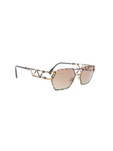 Cazal Goldtone Tortoiseshell Cutout Sunglasses Accessory arcadeshops.com
