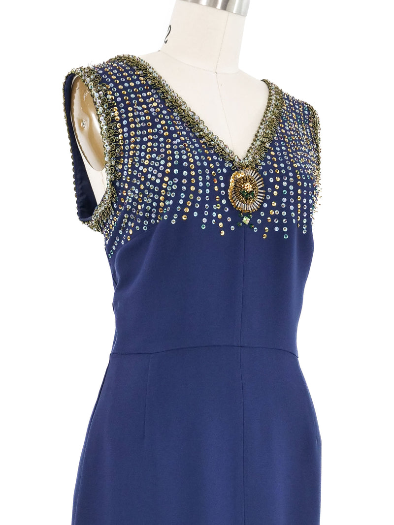 2004 Miu Miu Embellished Indigo Dress Dress arcadeshops.com