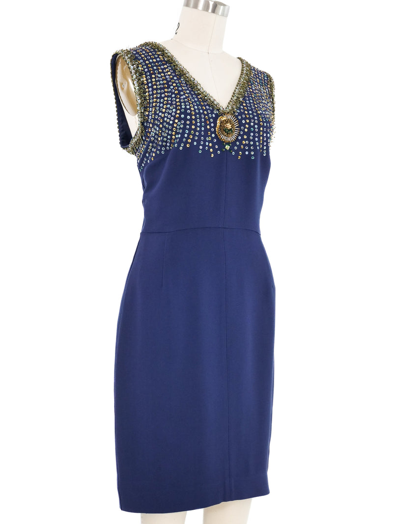 2004 Miu Miu Embellished Indigo Dress Dress arcadeshops.com