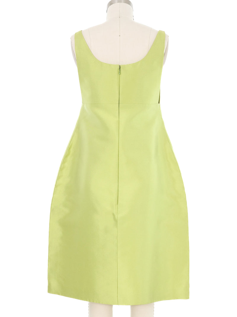 2004 Yeohlee Chartreuse Rhinestone Embellished Bubble Dress Dress arcadeshops.com