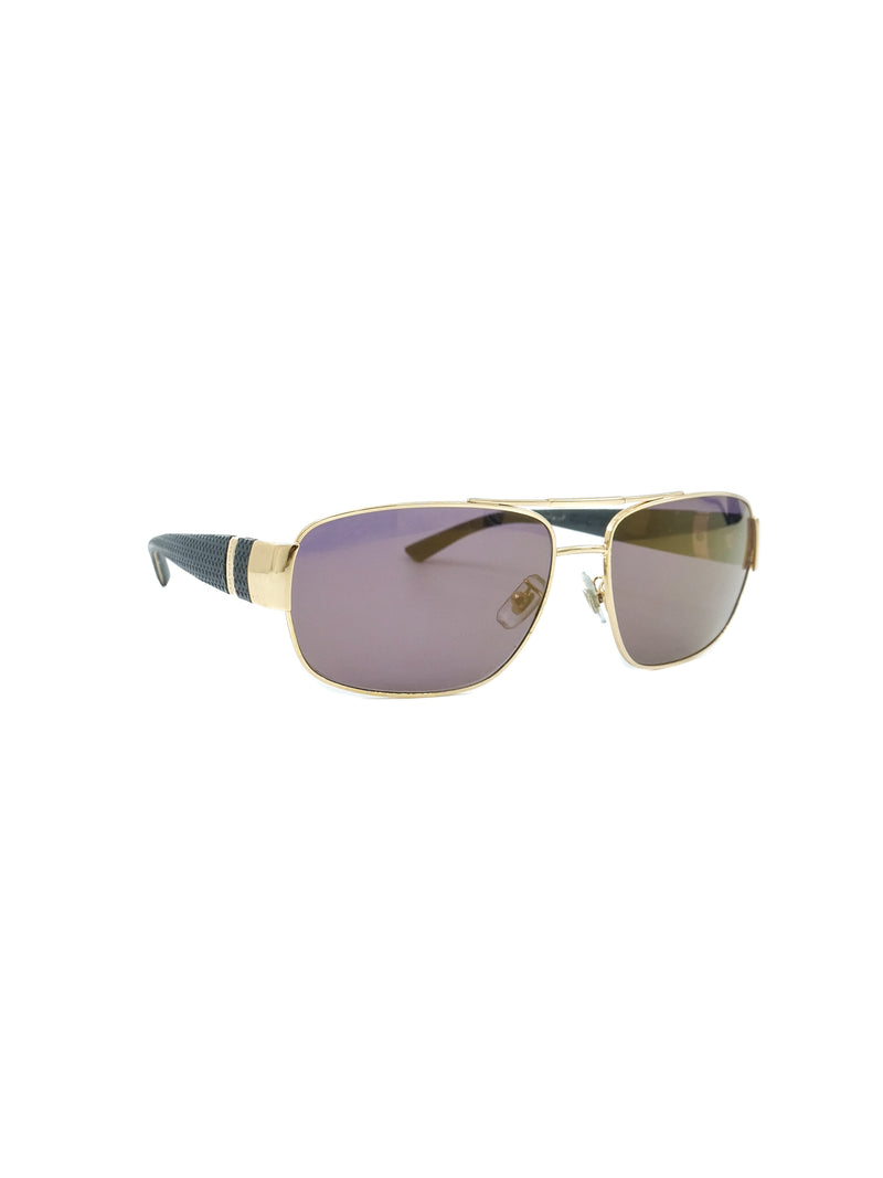 Chopard Black and Goldtone Sunglasses Accessory arcadeshops.com