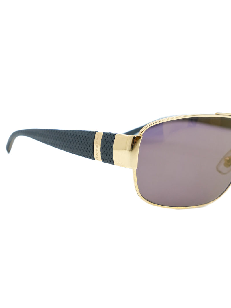 Chopard Black and Goldtone Sunglasses Accessory arcadeshops.com