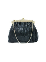 1960s Whiting and Davis Black Chainmail Bag Accessory arcadeshops.com