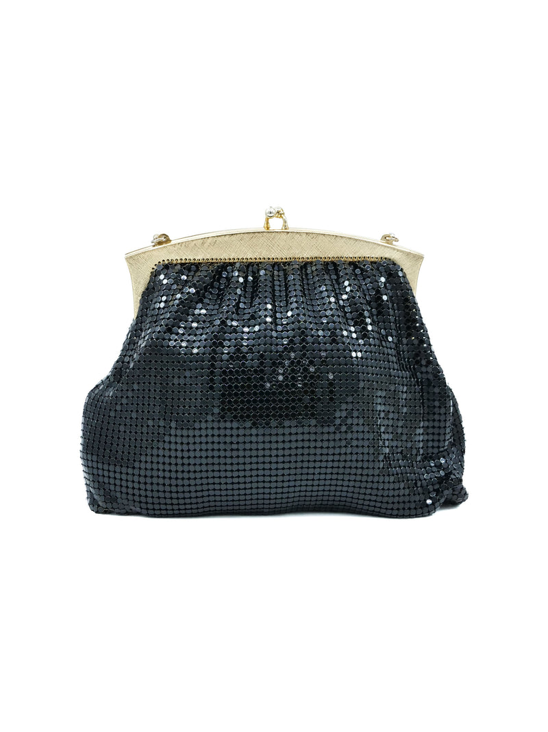 1960s Whiting and Davis Black Chainmail Bag Accessory arcadeshops.com