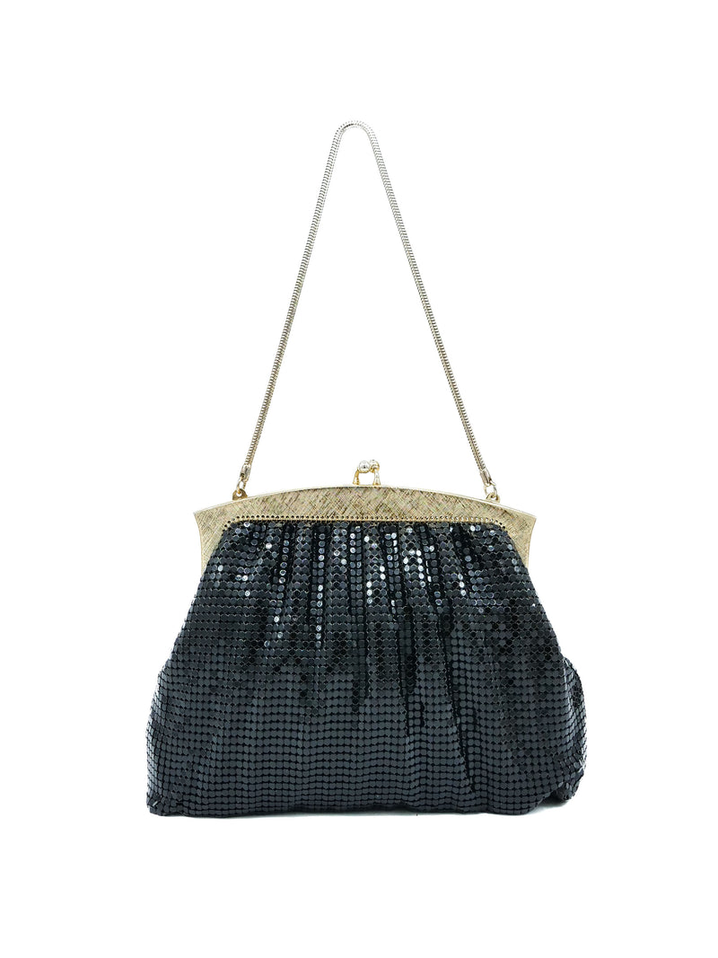 1960s Whiting and Davis Black Chainmail Bag Accessory arcadeshops.com